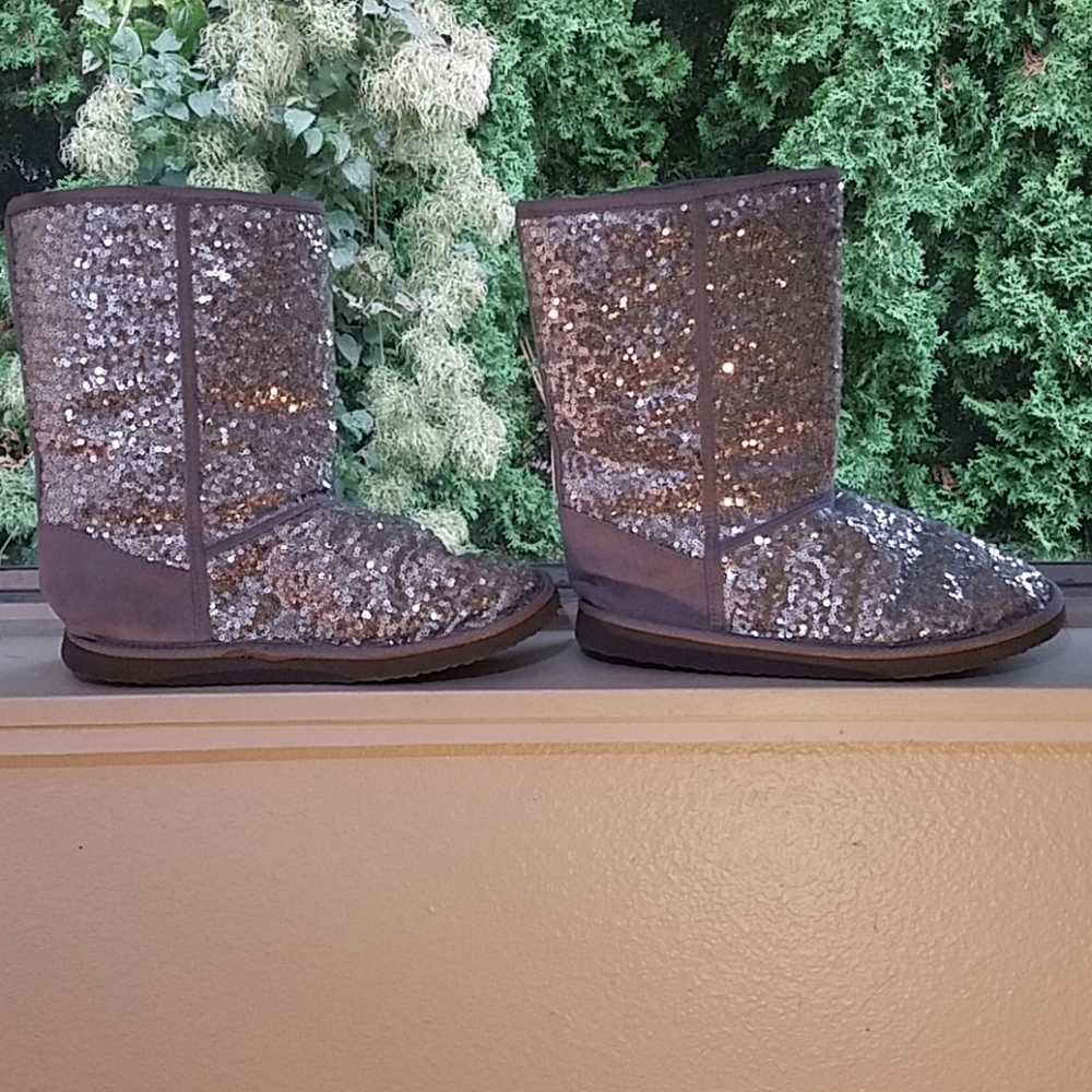 Delia's Marissa Silver Sequin Boot Boots